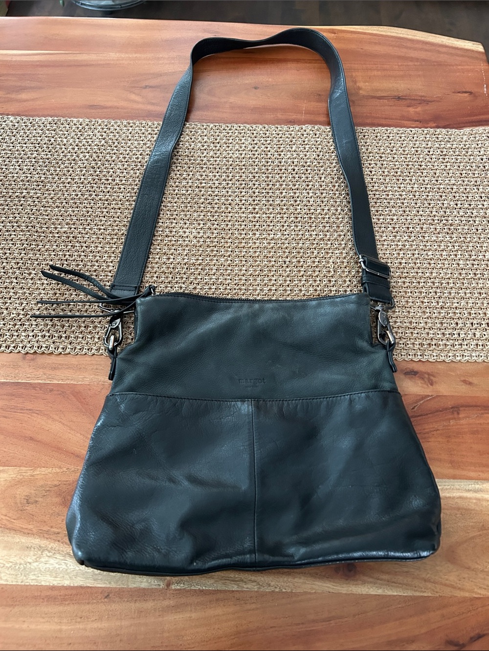Margot New York Soft Black Leather Crossbody Bag